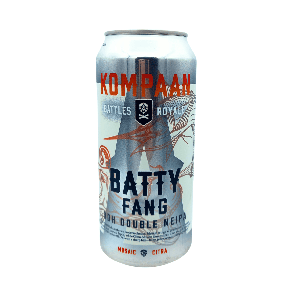 Battle Royale - Batty Fang van brouwerij Kompaan - Double NEIPA van 8,6% in blik