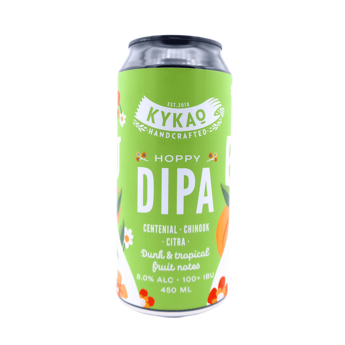 Hoppy DIPA van brouwerij Kykao - Double IPA van 8% in blik van 450ml