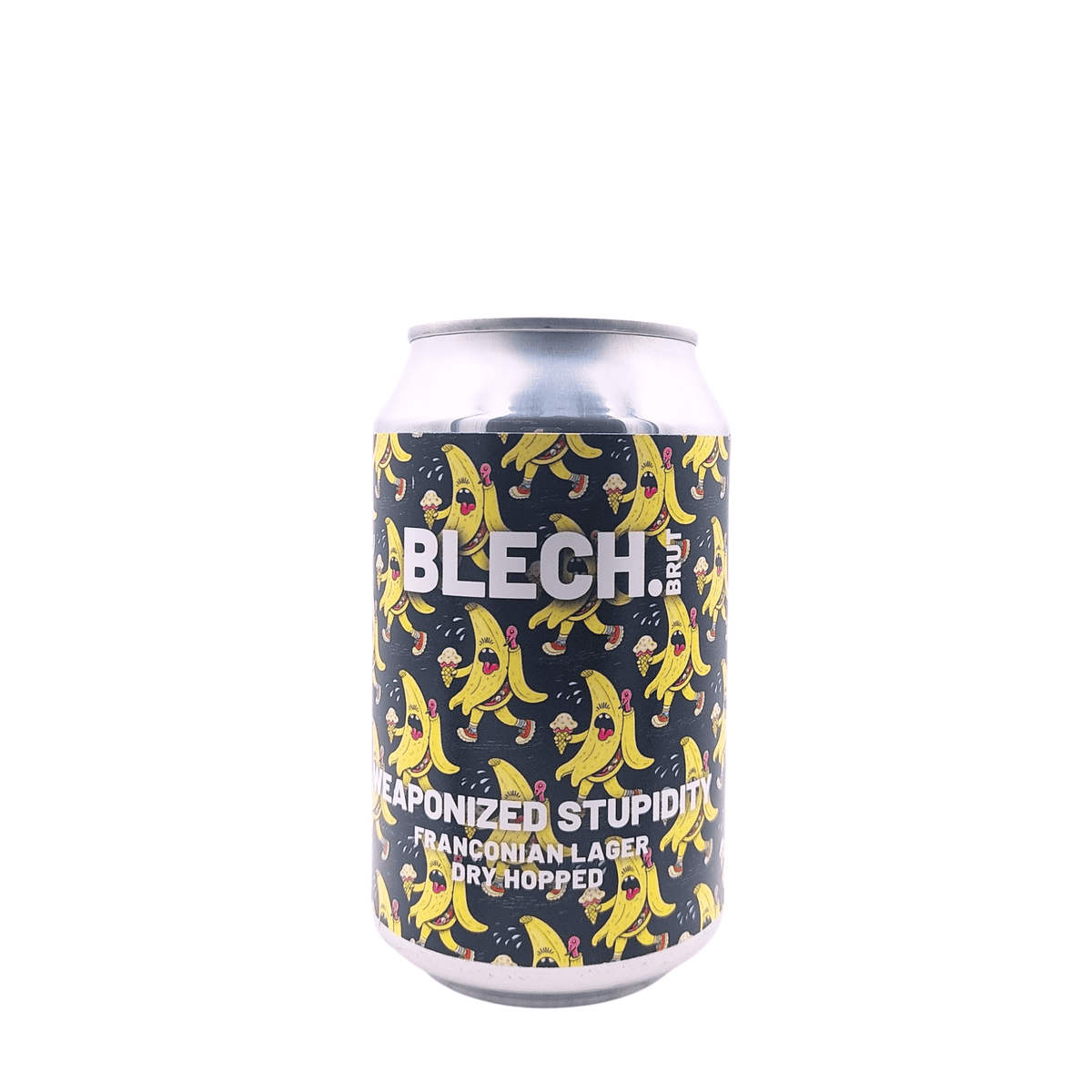 Weaponized Stupidity van brouwerij Blech.Brut - Lager van 5,5% in blik van 330ml