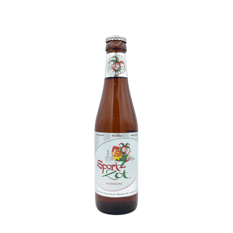 De Brugse Sportzot (alcoholvrij blond) van brouwerij Brouwerij de Halve Maan - Alcoholvrij van 0,4% in fles