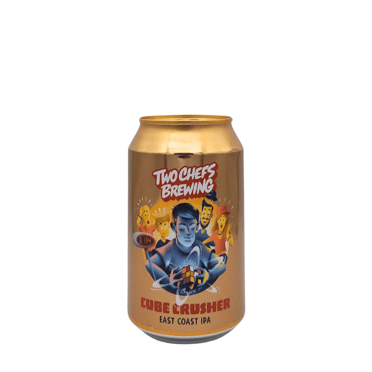 Cube Crusher van brouwerij Two Chefs Brewing - East Coast IPA van 6,8% in blik