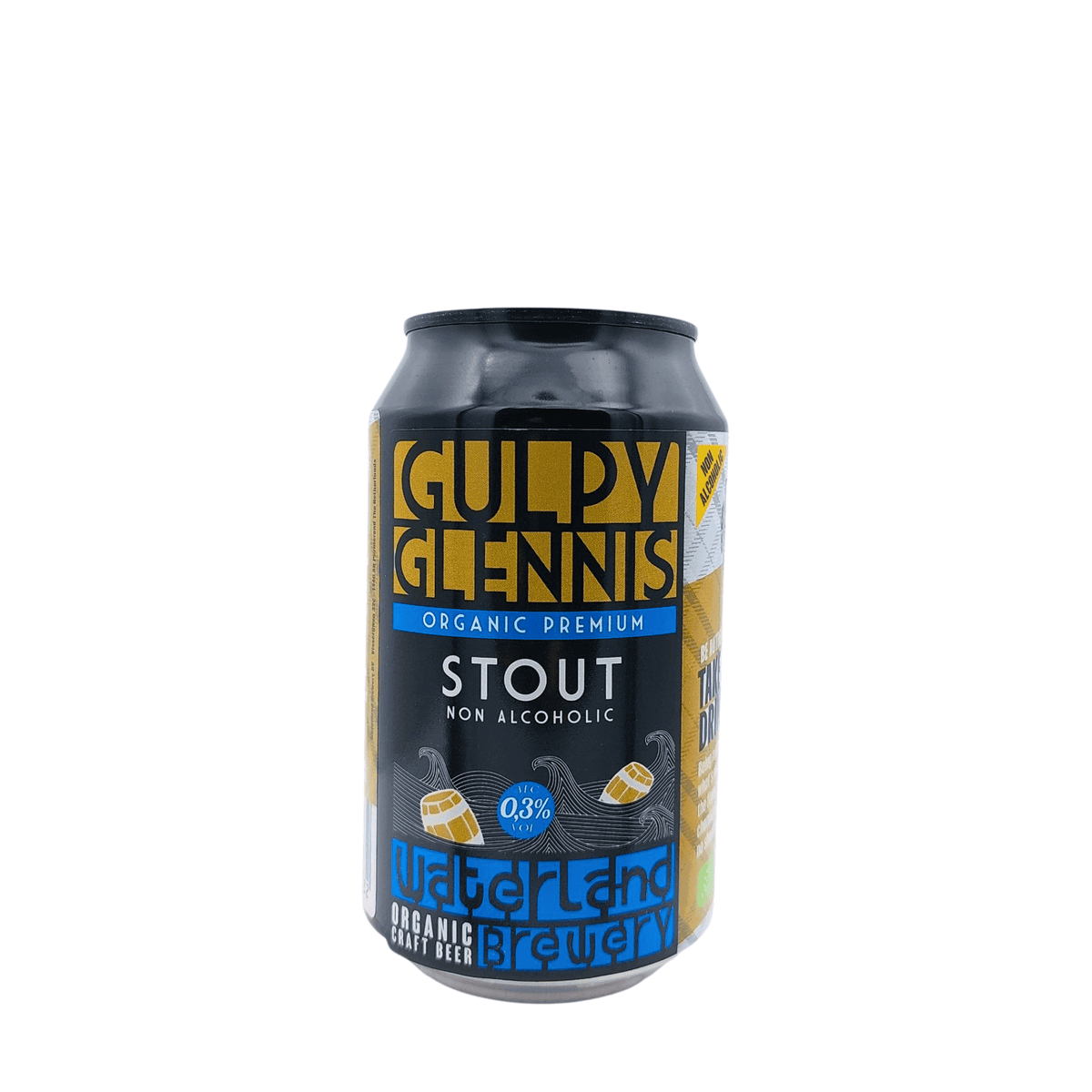 Gulpy Glennis (Non-Alcoholic Stout) van brouwerij Waterland Brewery - Alcoholvrij van 0,3% in blik