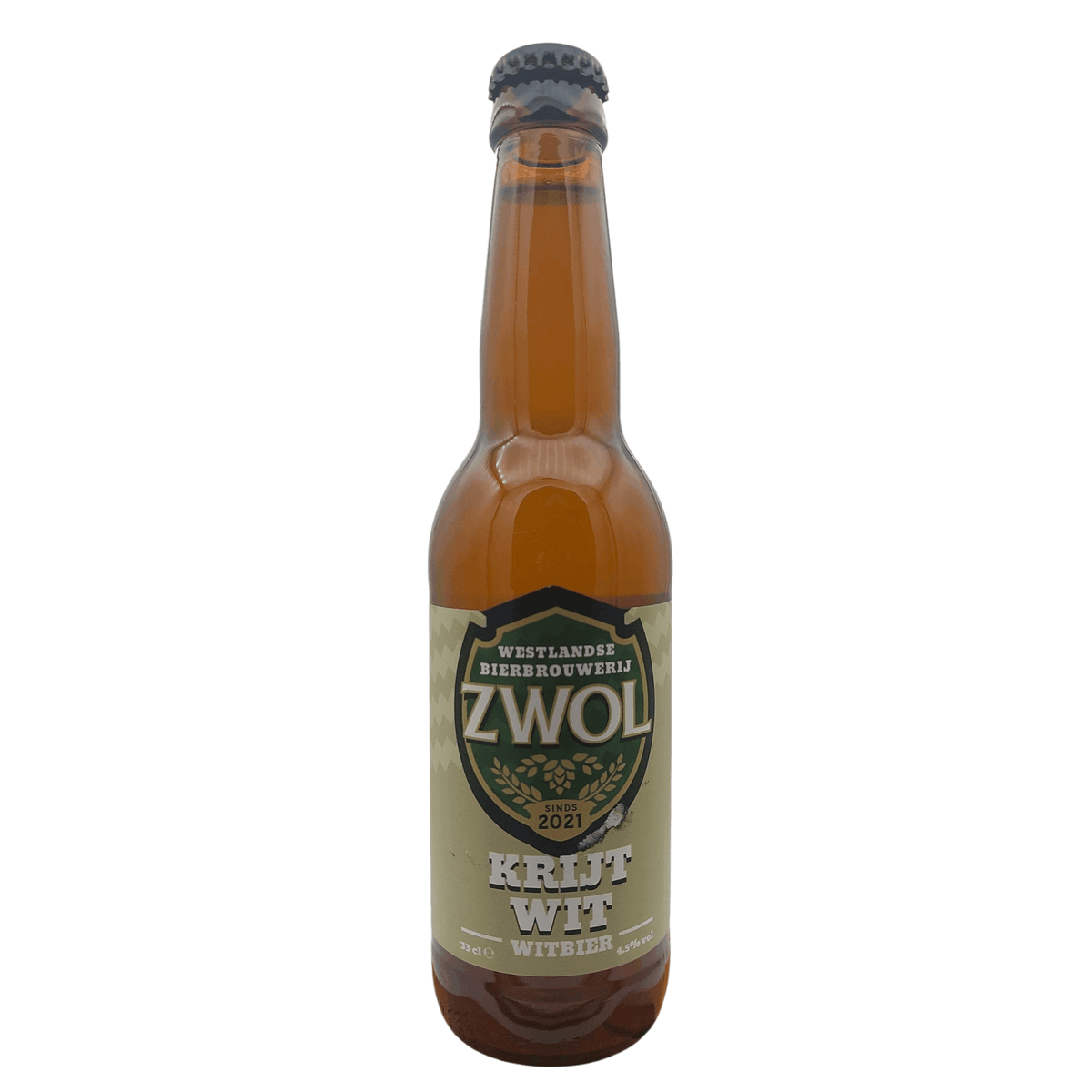 Krijtwit van brouwerij Zwol Brouwerij - Witbier van 4,5% in fles