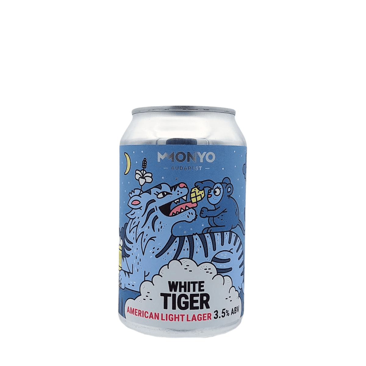 White Tiger van brouwerij MONYO - American Light Lager van 3,5% in blik