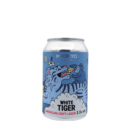 White Tiger van brouwerij MONYO - American Light Lager van 3,5% in blik