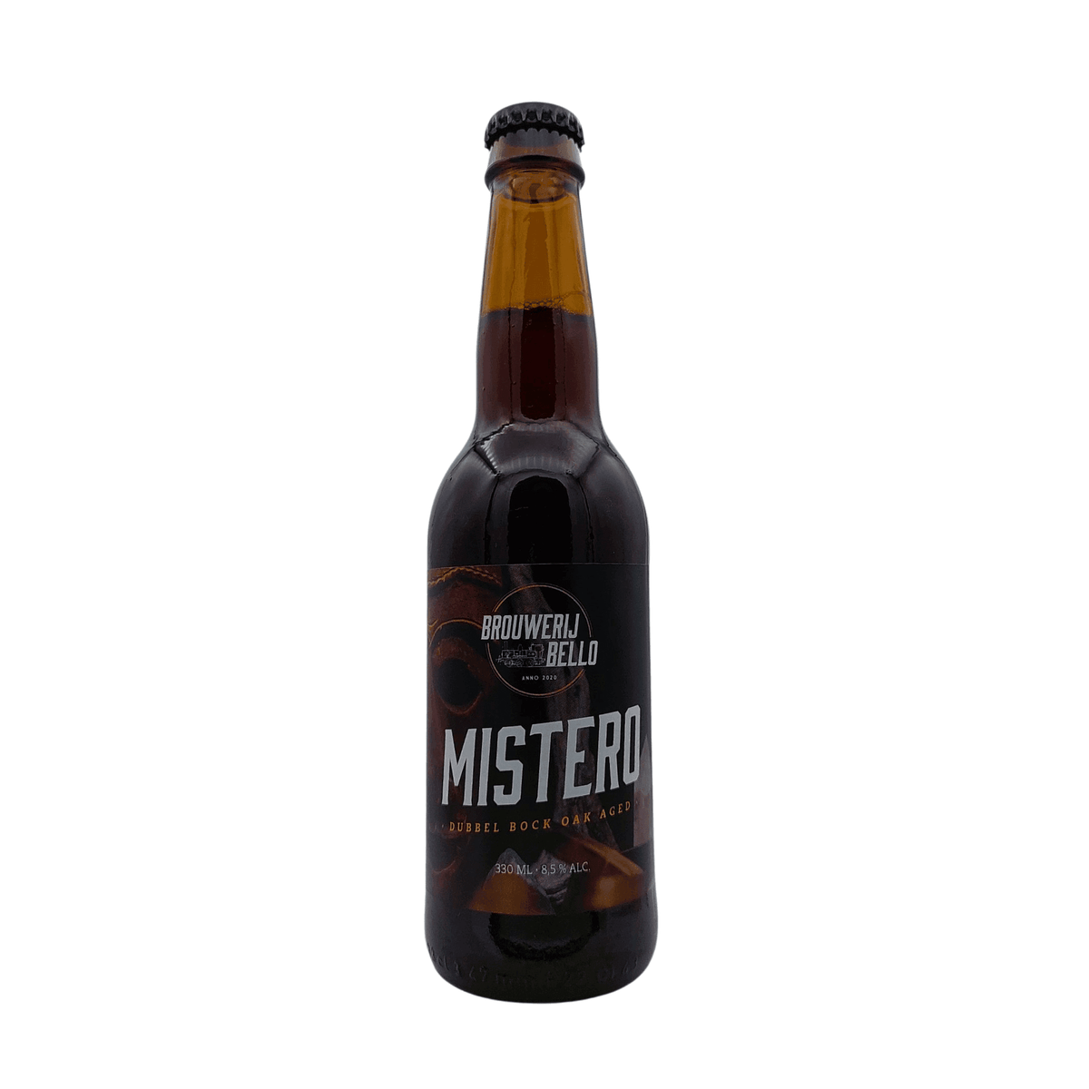 Mistero 2025 (Barrel Aged Dubbelbock) van brouwerij Brouwerij Bello - Bock - Doppelbock van 8,5% in fles