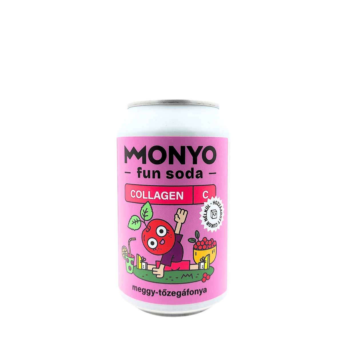 Velvet Cherry Cranberry Collagen van brouwerij MONYO - Fun Soda van 0% in blik van 330ml