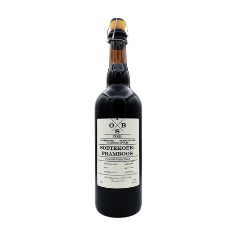 Soetekoek: Framboos van brouwerij Ouwe Skilder Brouwerij - Stout van 9% in fles van 750ml