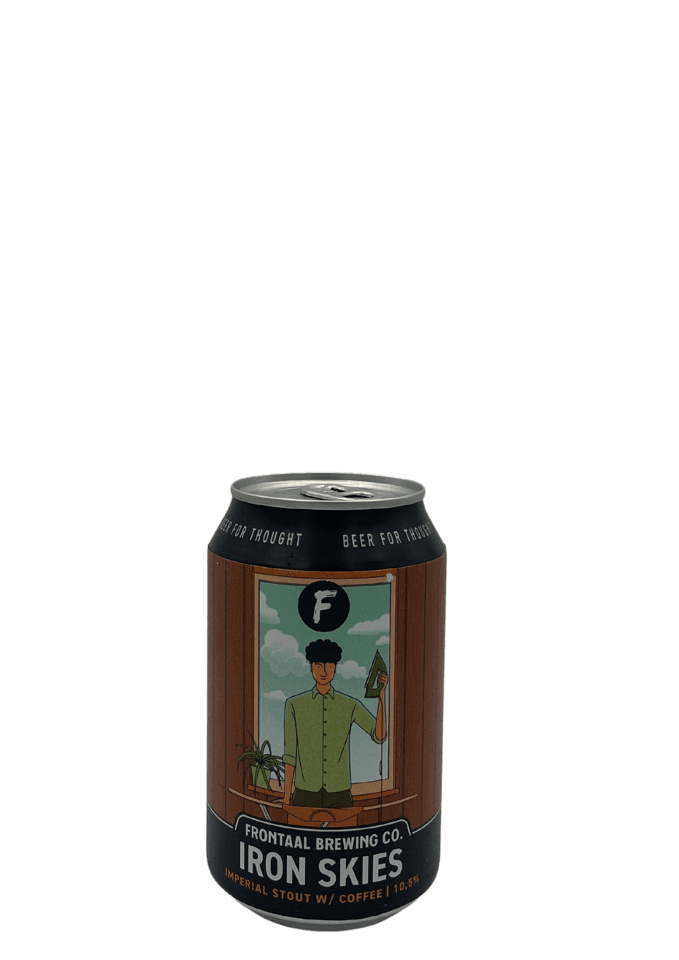 Iron Skies (Imperial Stout) van brouwerij Frontaal - Stout van 10,5% in blik