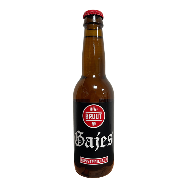 Afbeelding van Bruut Gajes Tripel – Een krachtig, kruidig blond bier met een alcoholpercentage van 8%, perfect voor liefhebbers van karaktervolle tripels.