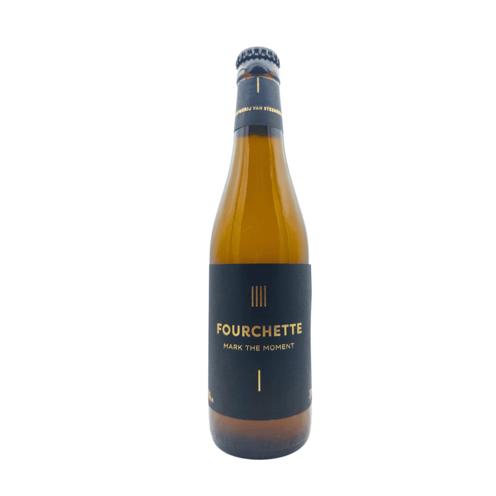 Fourchette Tripel fles Van Steenberge, helder bruisend Belgisch bier
