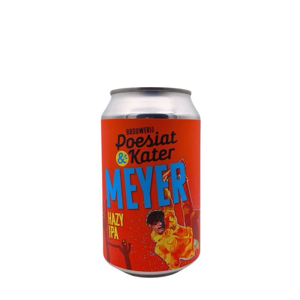 Meyer Hazy IPA – Poesiat & Kater Amsterdam – 6,3% ABV – 33cl blik met oranje label