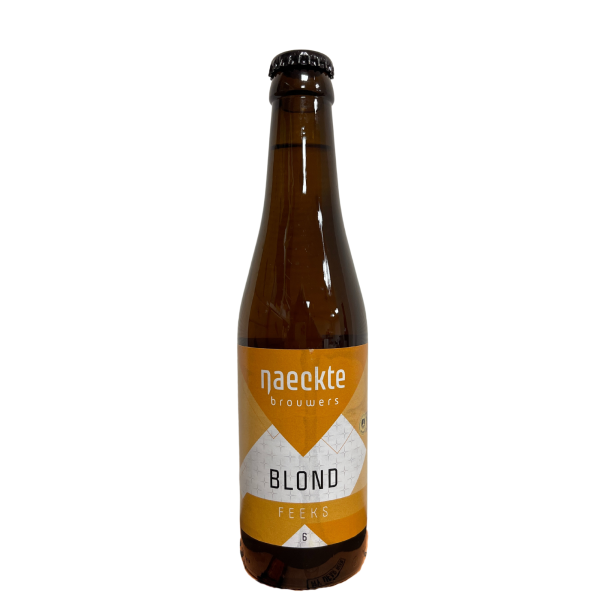 Naeckte Brouwers Feeks, een blond bier met 6,2% alcohol, vol fruitige en kruidige tonen.