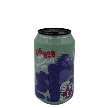 Oersoep Big Bob alcoholarme IPA met minder dan 0,5% alcohol. Een verfrissende IPA met een lichte bitterheid en citrusachtige tonen, ideaal voor liefhebbers van alcoholarm speciaalbier.