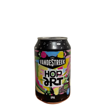 Afbeelding van VandeStreek Hop Art IPA 6% – Een frisse, hoppige IPA met fruitige aroma’s. Perfect voor een bierpakket of speciaalbier abonnement.