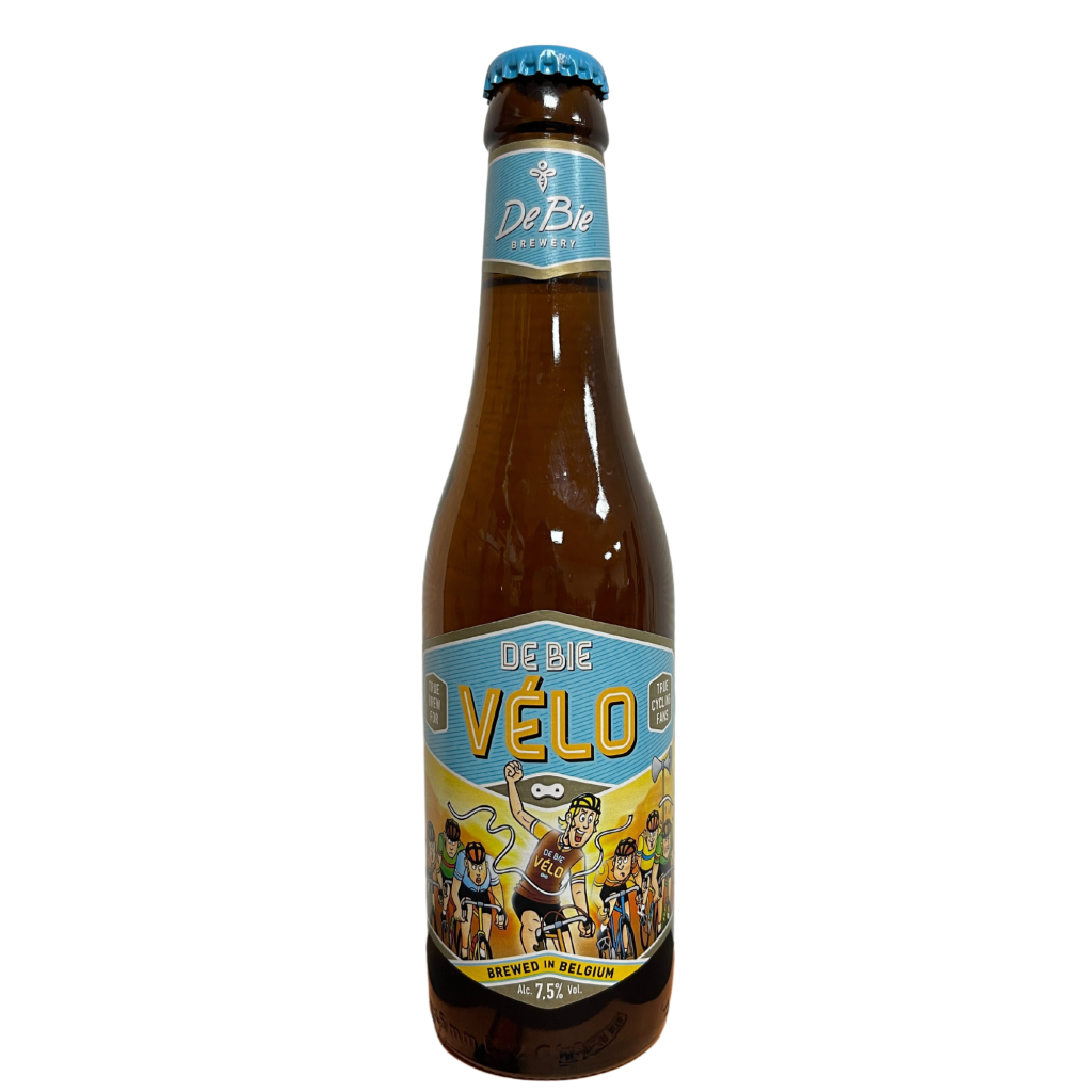 Velo Tripel van Brouwerij de Bie, een Belgisch tripel bier met 7,5% alcohol en kruidige, moutige smaken.