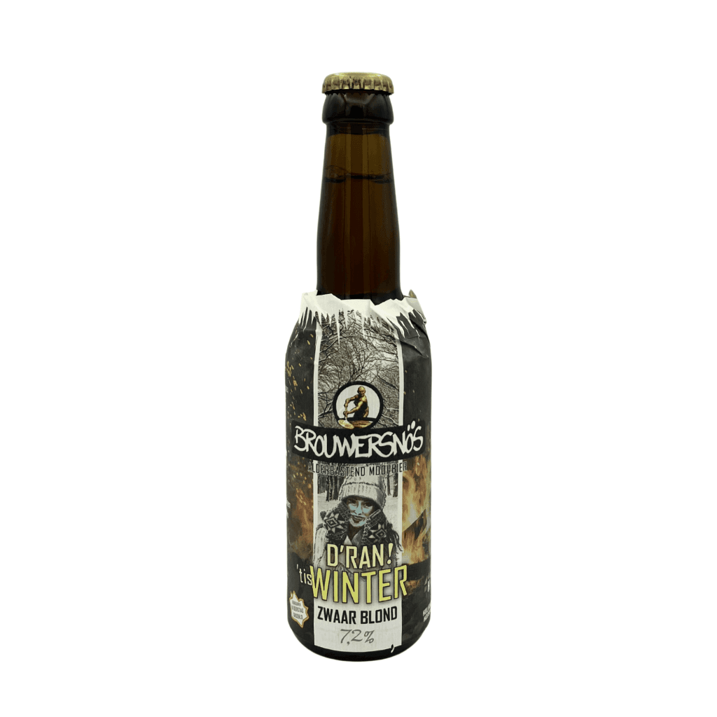 D'ran Winter zwaar blond bier van BrouwerSnös met honing en kruidige tonen