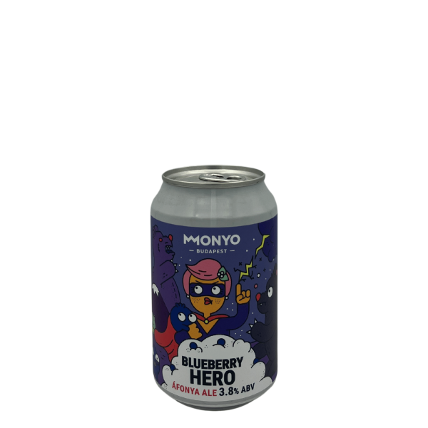 Monyo Blueberry Hero Fruitbier – Verfrissend bier met blauwe bessensmaken, 3.8% alcohol