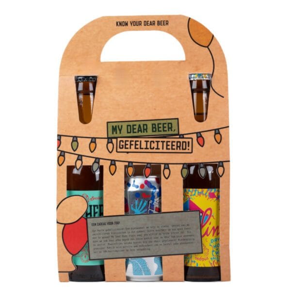 Gefeliciteerd speciaalbier pakket cadeau met proost bieren voor verjaardagen, promoties en mijlpalen
