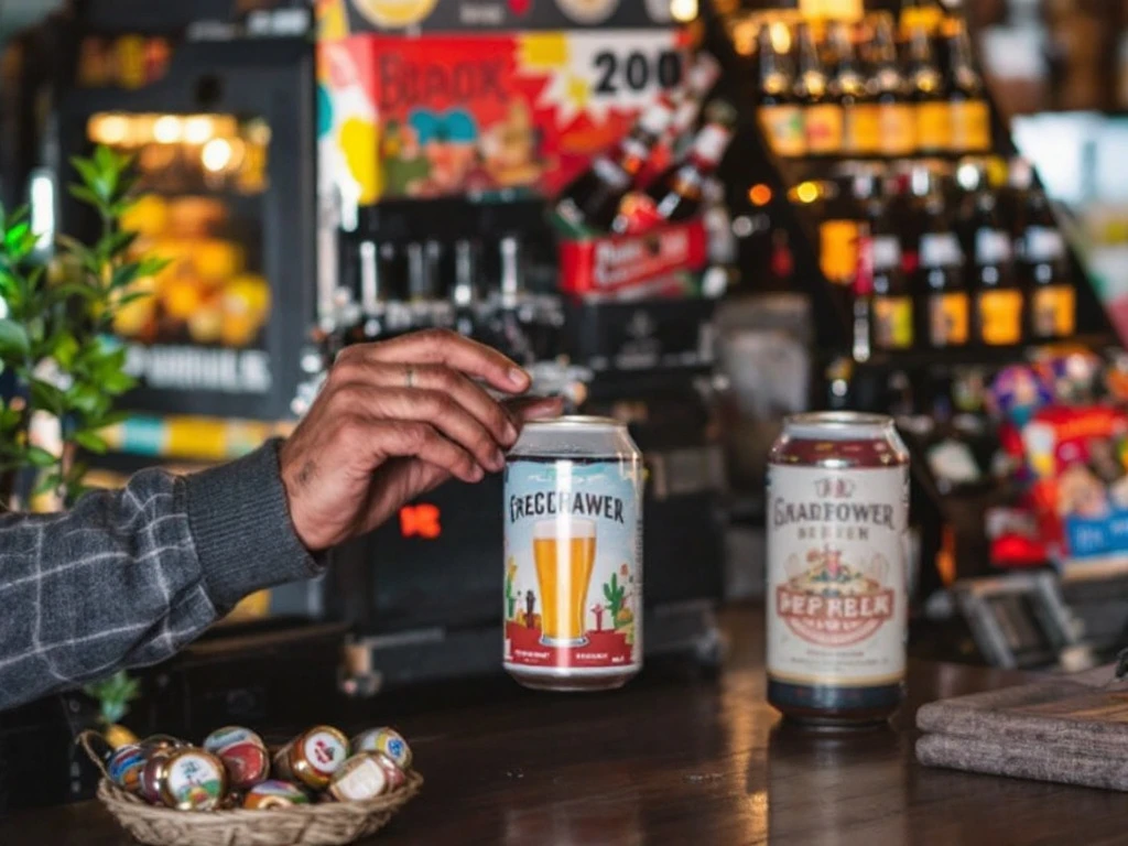 Verschillende flessen speciaalbier netjes bewaard in een donkere, koele omgeving na aankoop bij een bierwinkel