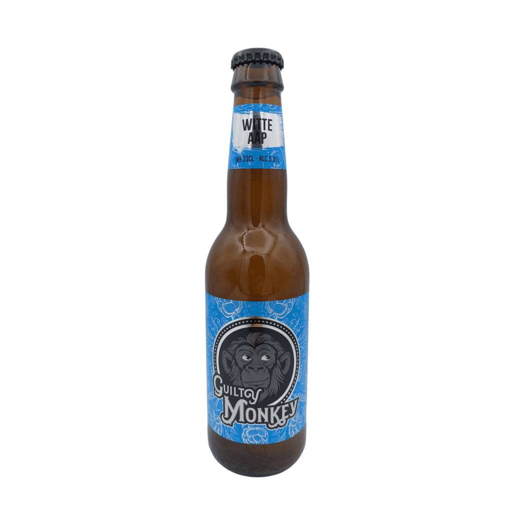 Witte Aap witbier – fris, licht troebel bier met citrus en koriander van Guilty Monkey