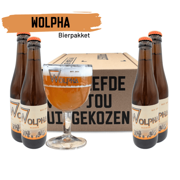 Wolpha Blond – ambachtelijk Zeeuws blond bier met glas