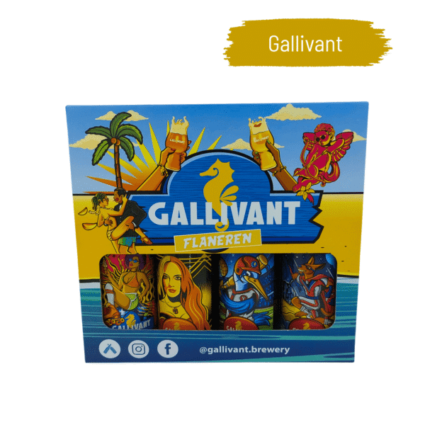 Gallivant Flaneren Giftpack – vier kleurrijke speciaalbieren in cadeauverpakking, My Dear Beer