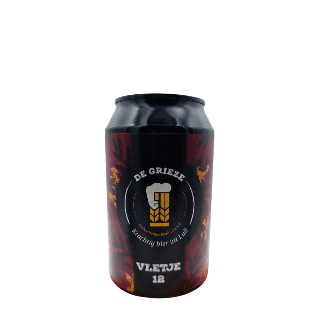 Vletje 12 Quadrupel bier van Brouwerij De Grieze, krachtige donkere quadrupel
