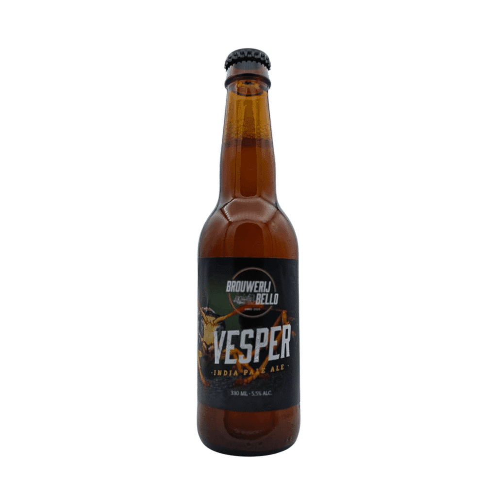 Vesper IPA van Brouwerij Bello – fruitige Amerikaanse India Pale Ale met perzik, citrus en hoppige afdronk, limited edition speciaalbier