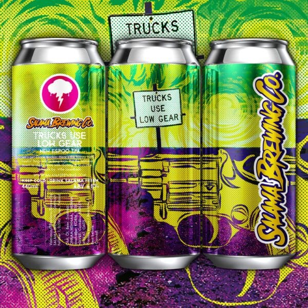 Trucks Use Low Gear NEIPA – Salama’s NEIPA met krachtige hop, blik met stoere truck-illustratie