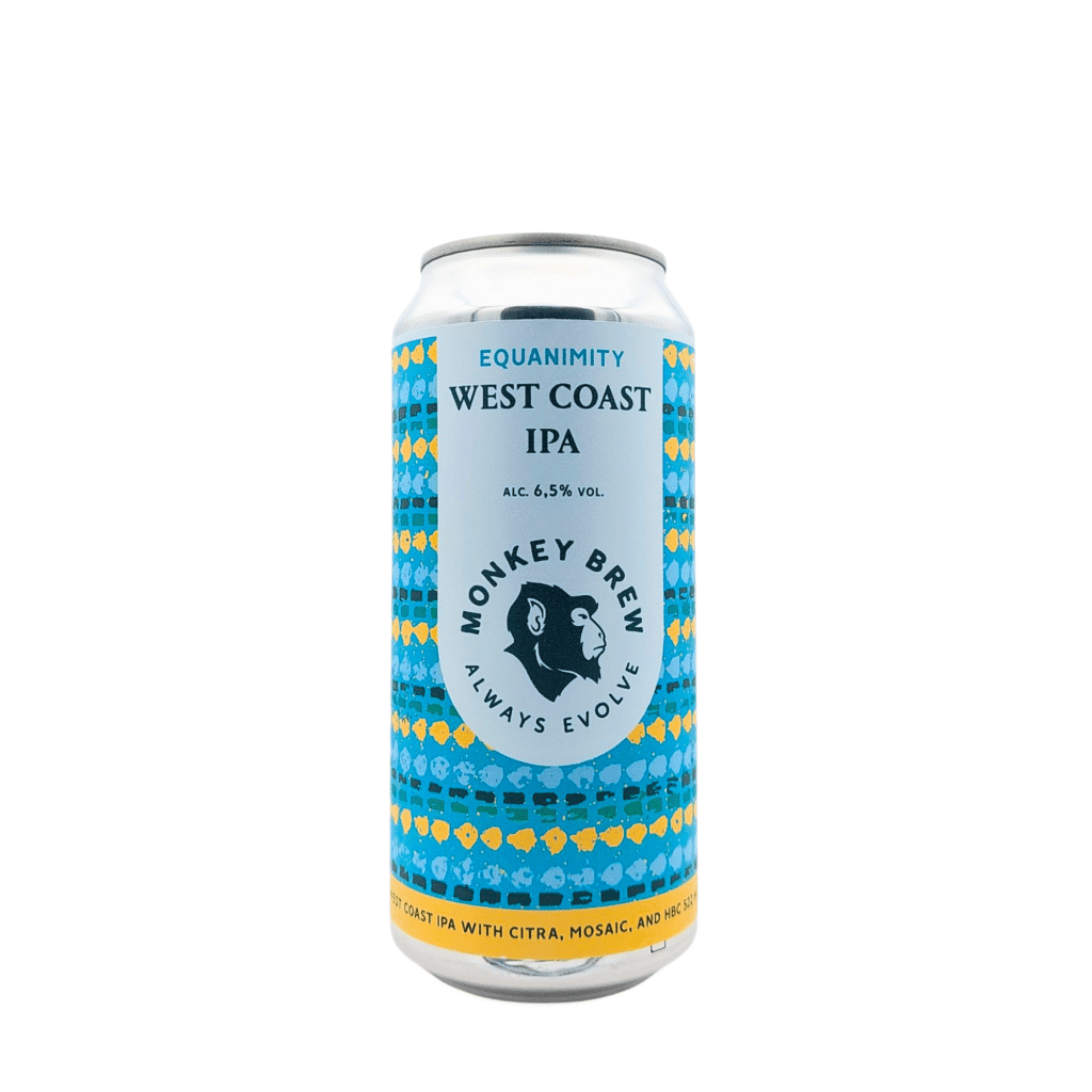Equanimity West Coast IPA van Monkey Brew – frisse hoppige ipa uit Noorwegen in 44cl blik