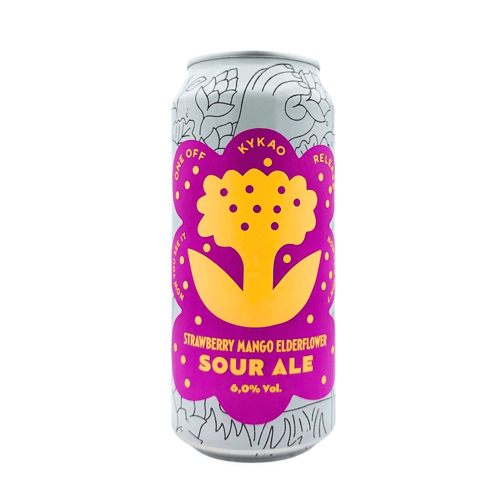 Fruited sour bier met aardbei, mango en vlierbloesem van Kykao