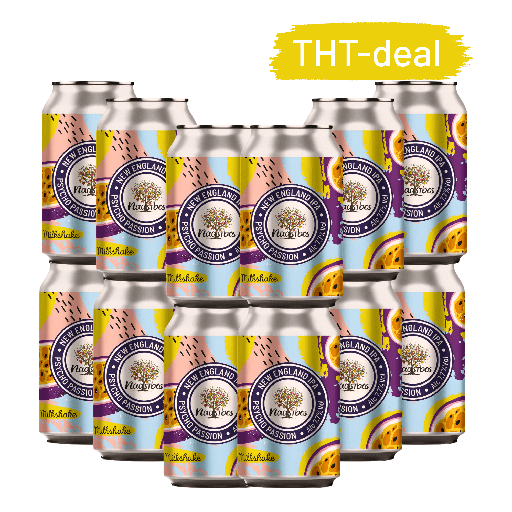 24-pack Psycho Passion Milkshake IPA in de aanbieding! THT-bier!