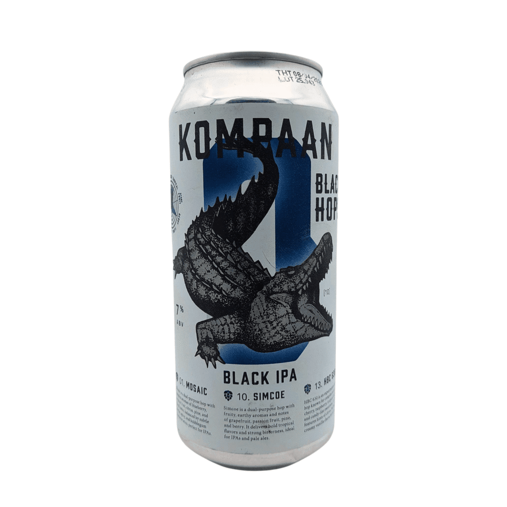 Battle Royale Black Hops Black IPA Kompaan 7% alcohol blik