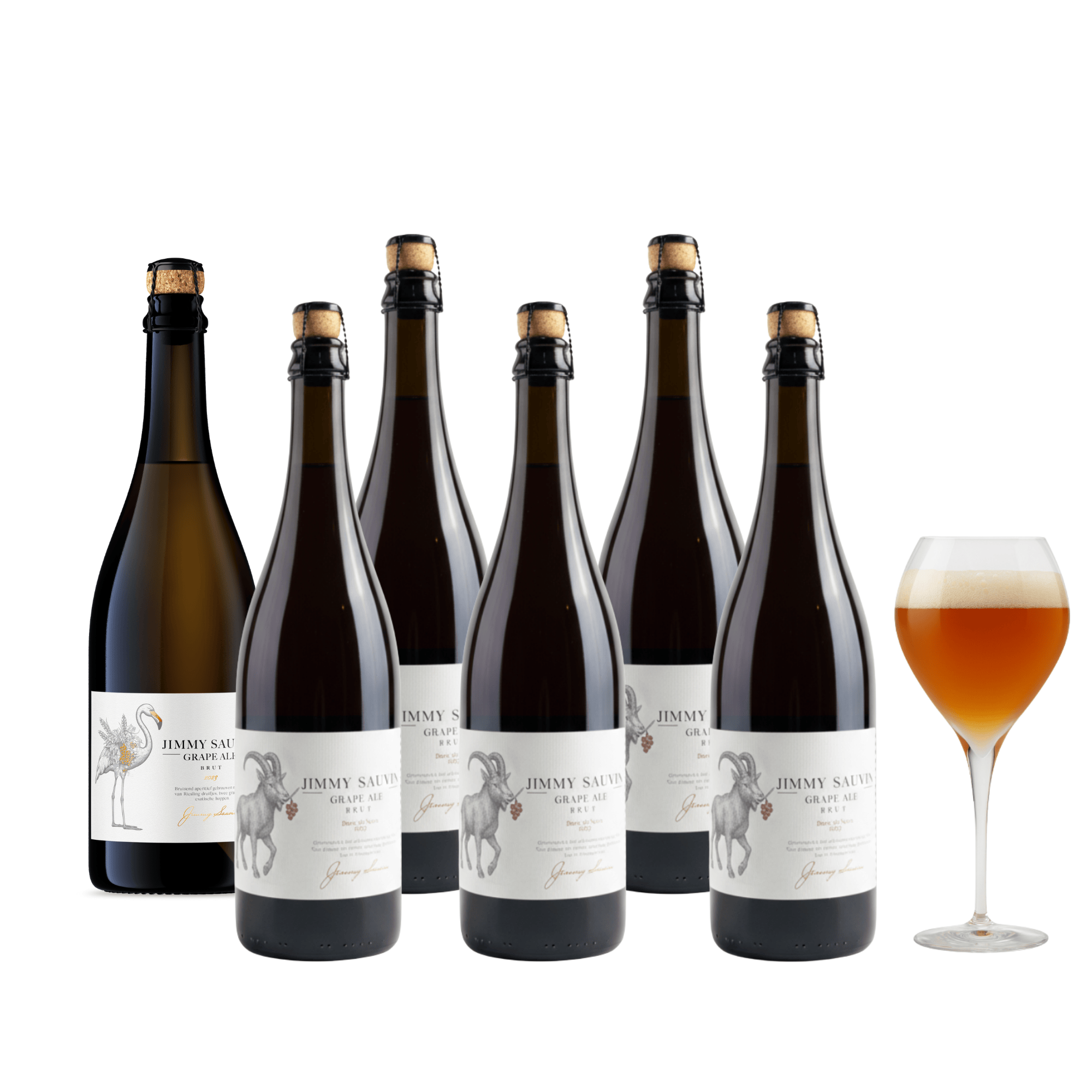 immy Sauvin Blanc de Noirs Grape Ale – pakket van 6 flessen, gastronomisch bier met Pinot Noir, exclusief bij My Dear Beer.