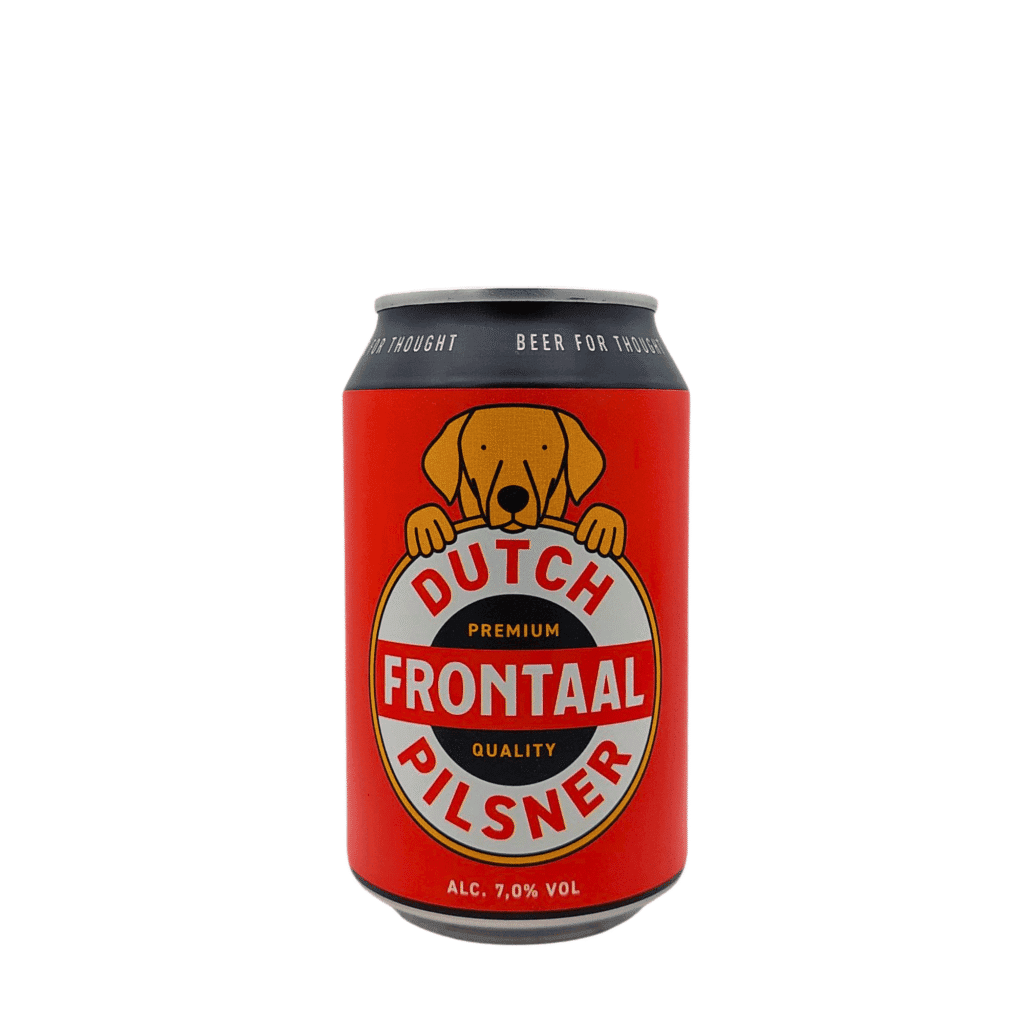 Frontaal Dutch Pilsner Craft Pilsener 7% alcohol blikfles speciaalbier