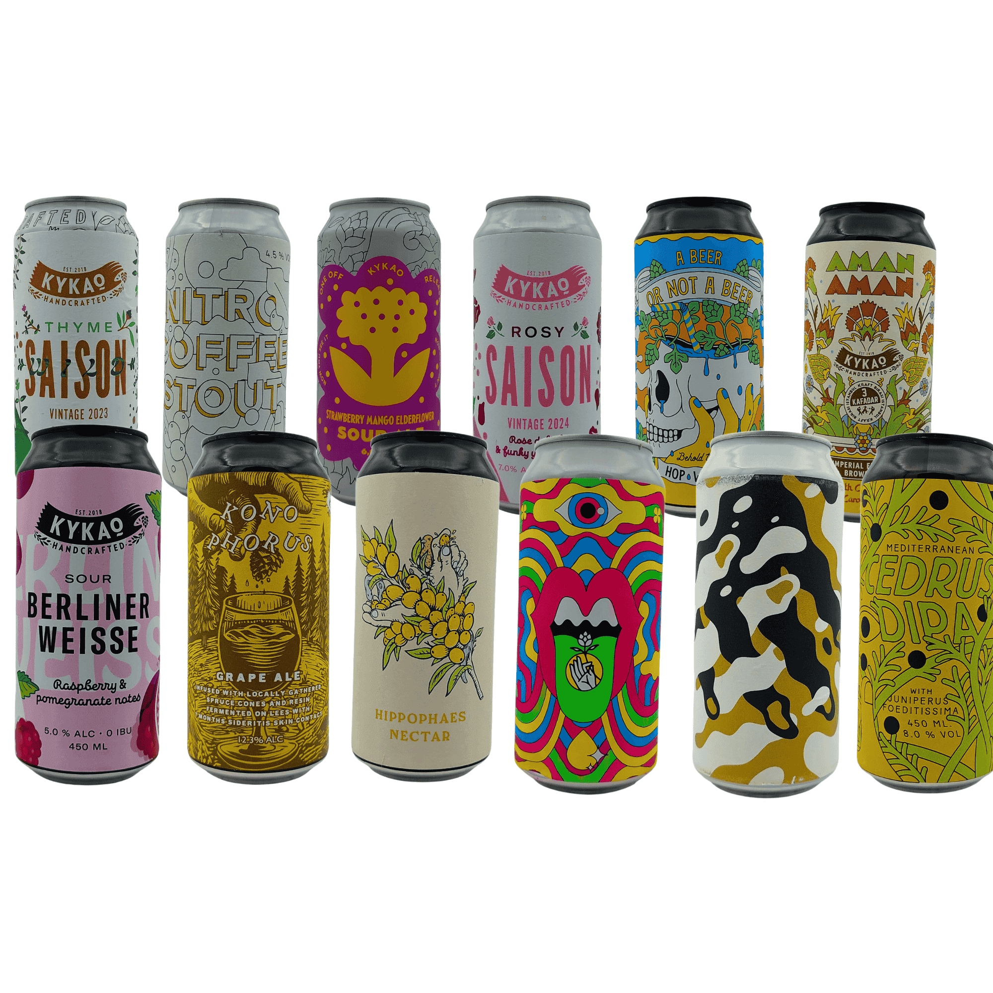 Kykao bierpakket (12 bieren) – Grieks speciaalbier mix van Kykao Handcrafted Craftbeer