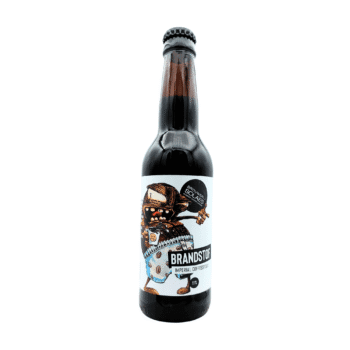 Brandstof (2025) Imperial Coffee Stout van Solaes met bruin, wit en zwart etiket