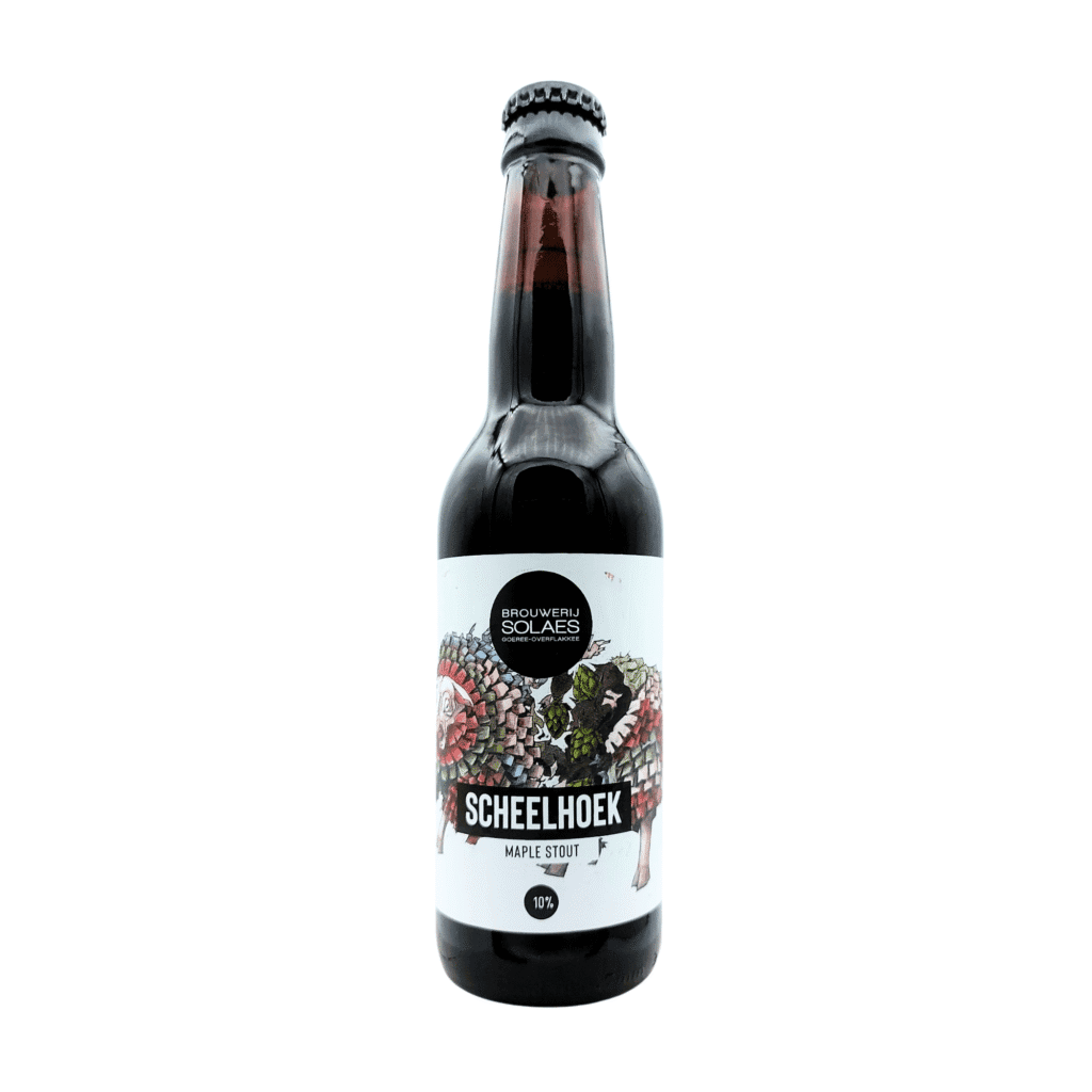 Scheelhoek maple stout van Solaes met 10% alcohol