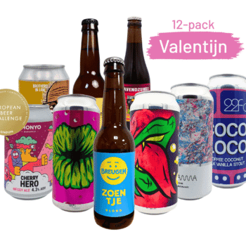 Valentijn Bierpakket met 12 curated speciaalbieren – Hey Honey, Cherry Hero, Zoentje, Gamma Big Doink en meer – €58,50 inclusief gratis verzending – My Dear Beer