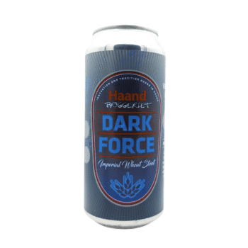Dark Force Russian Imperial Stout van HaandBryggeriet met diepe donkere tinten etiket