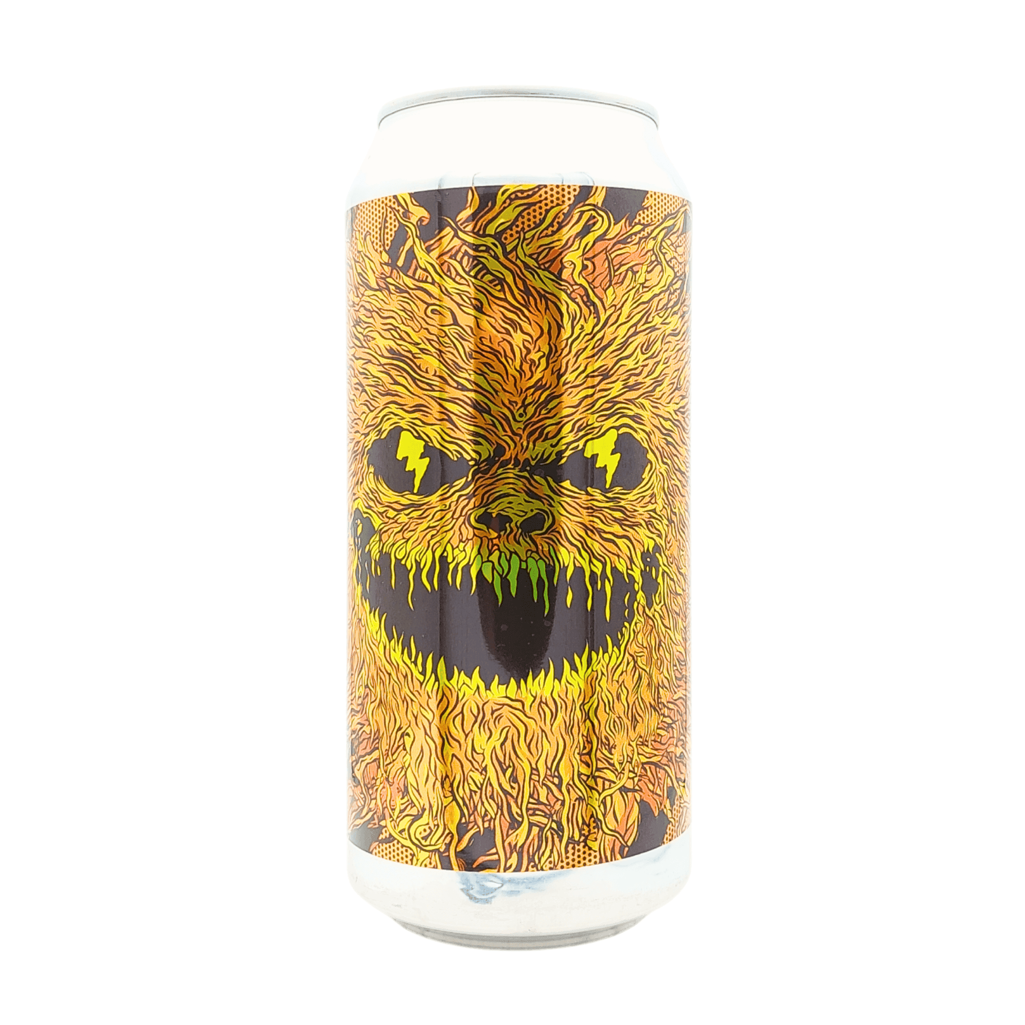Salama Brewing Wobbe Wocky Oat Wine 10% ABV – oranje-geel blik met harig monster-artwork – haver, kokos, Riwaka & Nelson Sauvin – exclusief bij My Dear Beer