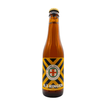 0.3 Ringen alcoholvrij blond bier geel label met zwart en rood