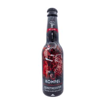 Kompel Schietmeester Batch 19 blond bier met rood, zwart en wit label