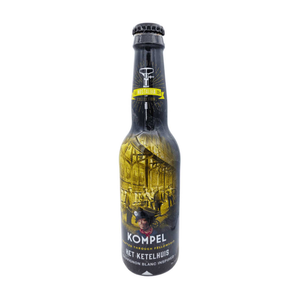 Kompel Het Ketelhuis Batch 18 blond bier met eik- en goudaccenten