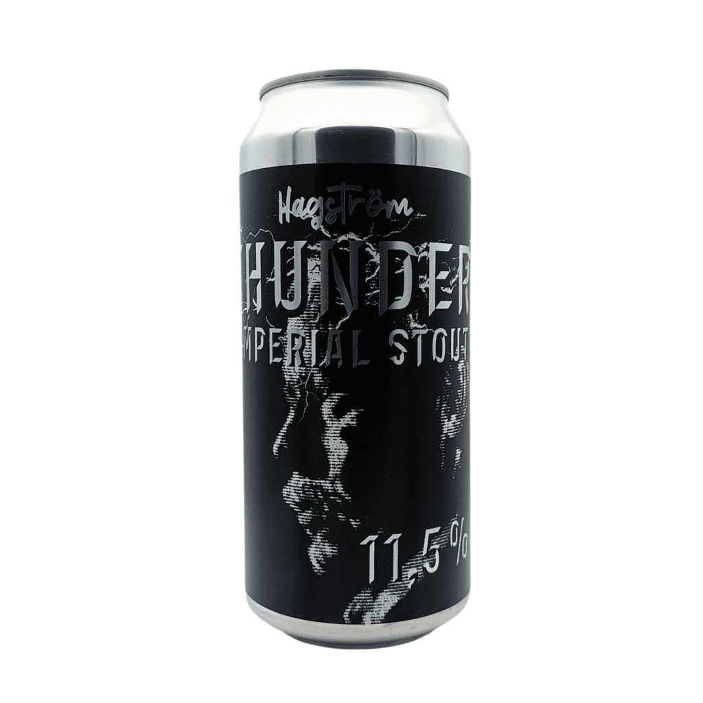 Thunder Imperial Stout zwart, licht- en donkergrijs label