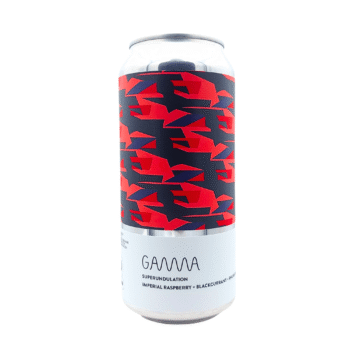 SuperUndulation sour bier blik met zwart rood en donkerblauw label