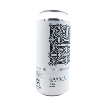 Chiral Hazy NEIPA zwart-wit label