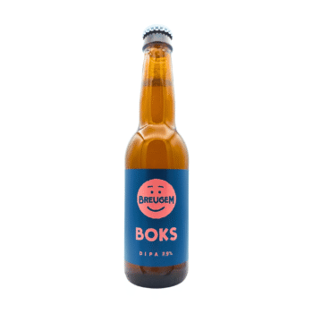 Boks Double IPA roze donkerblauw label