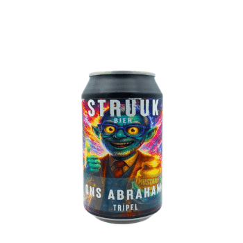 Ons Abraham tripel groen geel blauw label